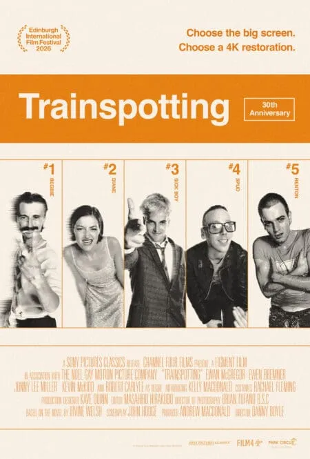 Officiële film poster voor Trainspotting