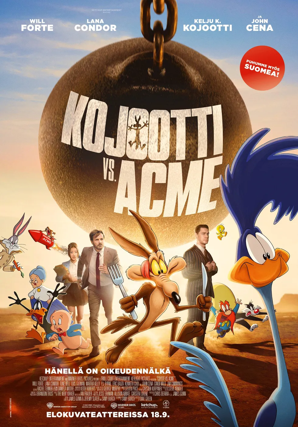 Officiële film poster voor KOJOOTTI VS ACME in bioscopen in Finland